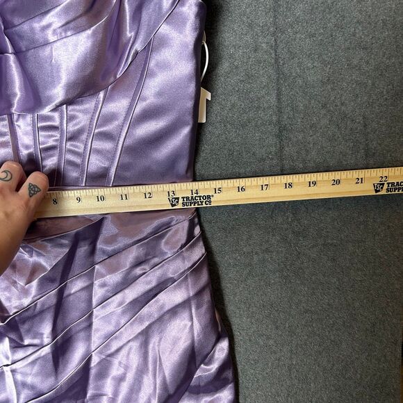 Milly Bridal Formal Off Shoulder Dress Purple Womens Size 8 NWOT - Picture 6 of 9